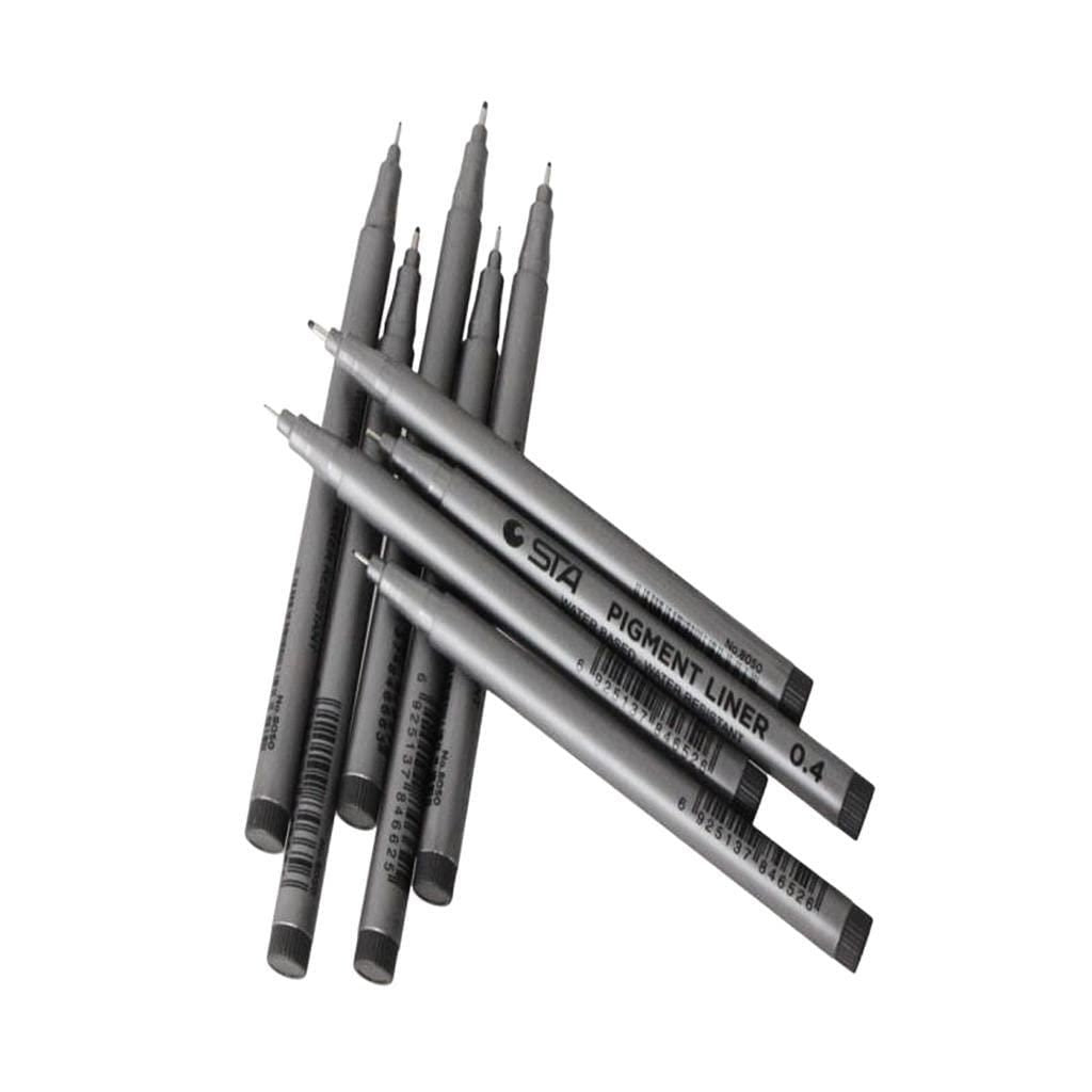 9 Sizes Fine Tip Permanent Marker Pen Sketch Drawing Signature Writing Pen Office School Stationery Crafts