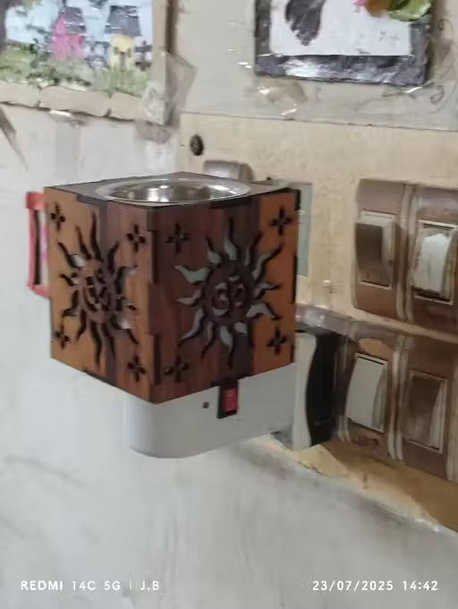 Electric Kapoor Dani Multipurpose Incense Aroma Dhoop Dani | Camphor Burner Diffuser | Electrical Night Lamp for Home,Office Name: Electric Kapoor Dani |