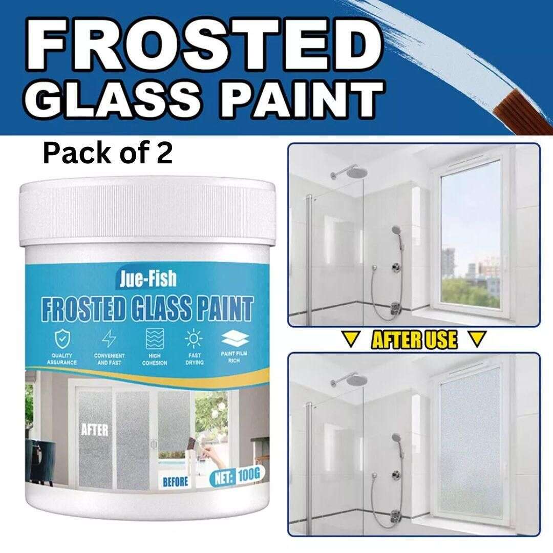 Glass Spray Paint with Brush For Home Office Bathroom Indoor Outdoor 100g (Pack of 2) Mystical9