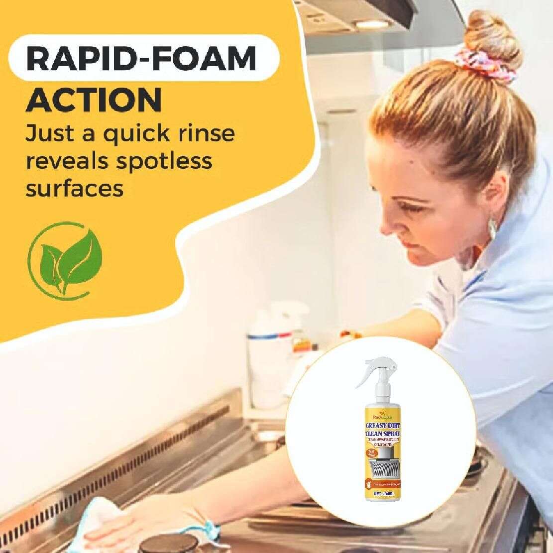 Greasy Dirt Clean Spray 100Ml (Pack of 2) Mystical9