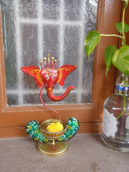 UNIQUE Irons Lord Ganesha Candle Holder - Diwali, Anniversary, and Gift Decor (Black Candle Ganesha JI) - Premium  from Mystical9 - Just Rs 499 /- Shop now at Mystical9.com