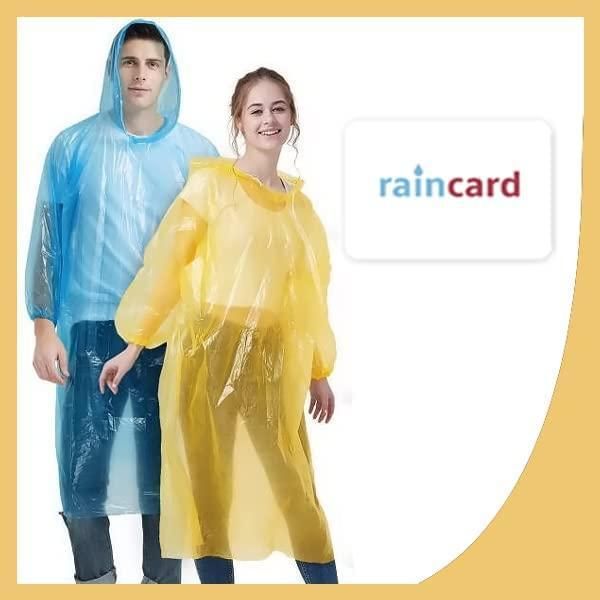 FULLY Reusable Wallet Rain Card Rain Coat for Adults (Set of 5) Multicolour - Premium  from Mystical9 - Just Rs 599 /- Shop now at Mystical9.com