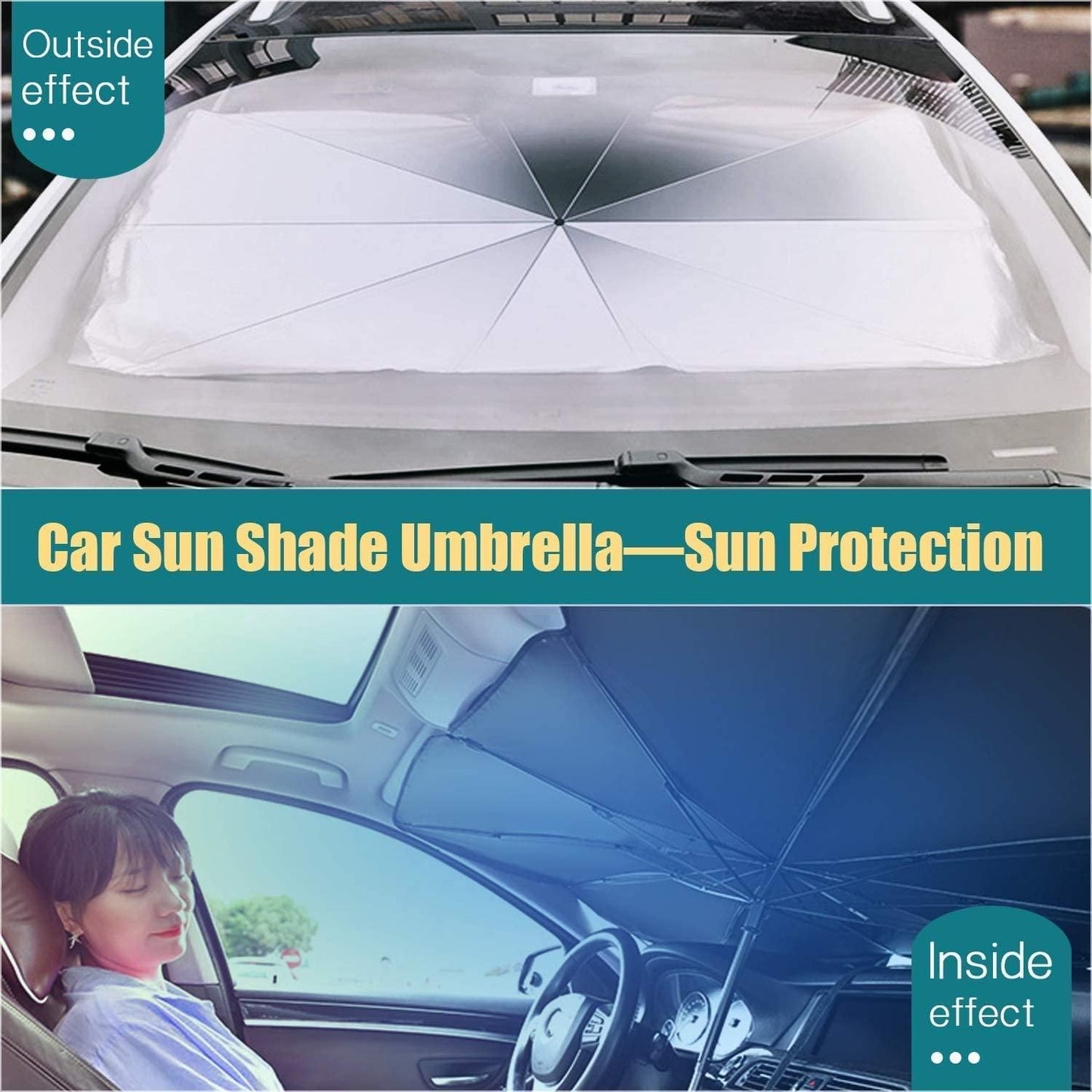 Car Windshield Sun Shade Umbrella� - Premium  from Mystical9 - Just Rs 849 /- Shop now at Mystical9.com