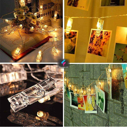 Home 16 LED Photo Clip String Lights for Hanging Photos Cards - Premium  from Mystical9 - Just Rs 599 /- Shop now at Mystical9.com