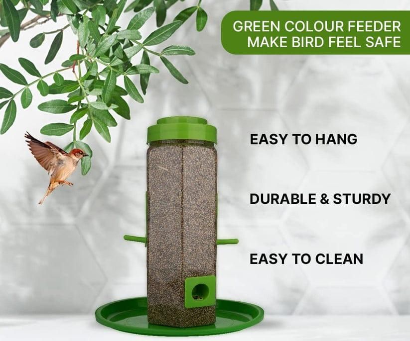 Bird Food and Water Feeder Hanging for Balcony - Premium  from Mystical9 - Just Rs 550 /- Shop now at Mystical9.com