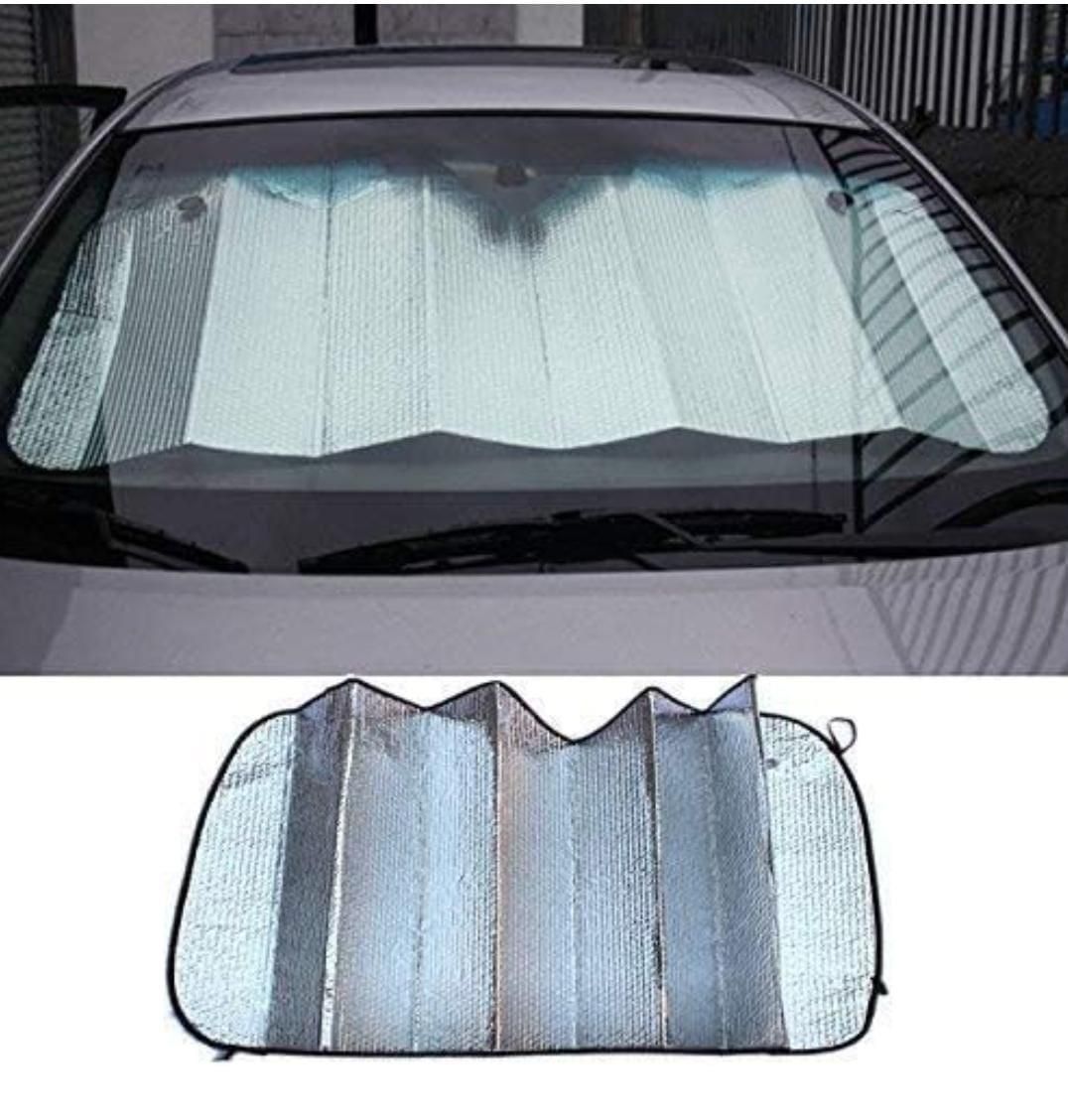 Front and Rear Foldable Car Sunshade (Silver) - Premium  from Mystical9 - Just Rs 799 /- Shop now at Mystical9.com