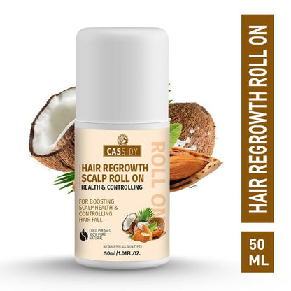 CASSIDY Scalp Roll On For Hair Regrowth and Controlling Hair Fall (50 ML) - Premium  from Mystical9 - Just Rs 499 /- Shop now at Mystical9.com