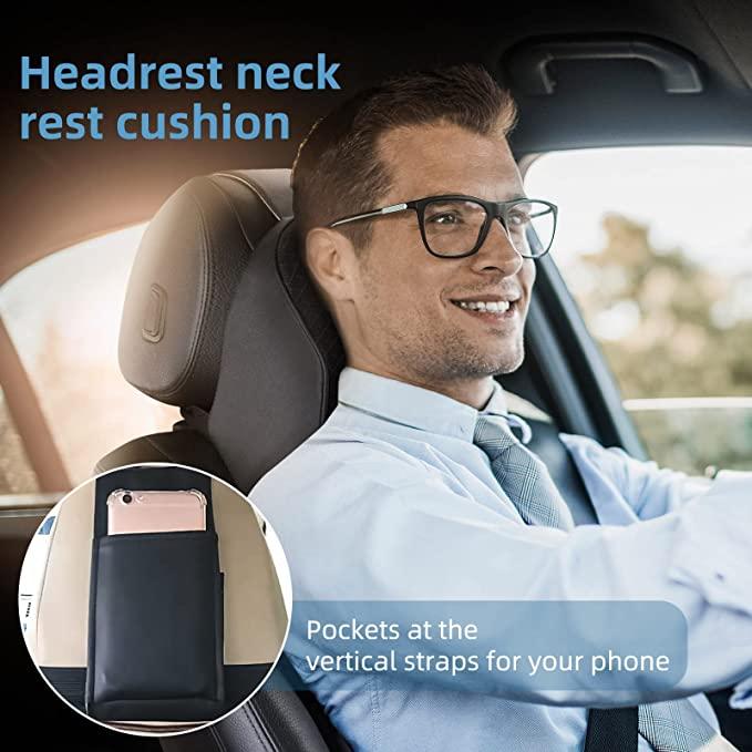 Car Seat Headrest Neck Rest Pillow Cushion for All Cars- Ergonomic Pillow Memory Foam Neck Support for Neck/Back Pain Relief Neck Rest Support Cushion - Premium  from Mystical9 - Just Rs 1180 /- Shop now at Mystical9.com