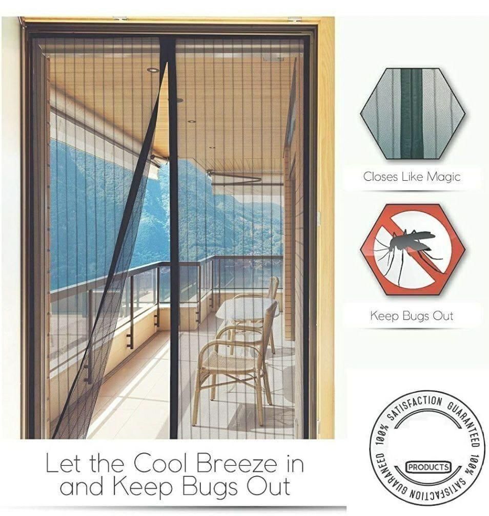 Door Curtain-Mesh Screen Net Home Magnetic Foldable Anti Mosquito Door Curtains (Pack of 2) - Premium  from Mystical9 - Just Rs 900 /- Shop now at Mystical9.com