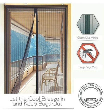 Door Curtain-Mesh Screen Net Home Magnetic Foldable Anti Mosquito Door Curtains (Pack of 2) - Premium  from Mystical9 - Just Rs 900 /- Shop now at Mystical9.com