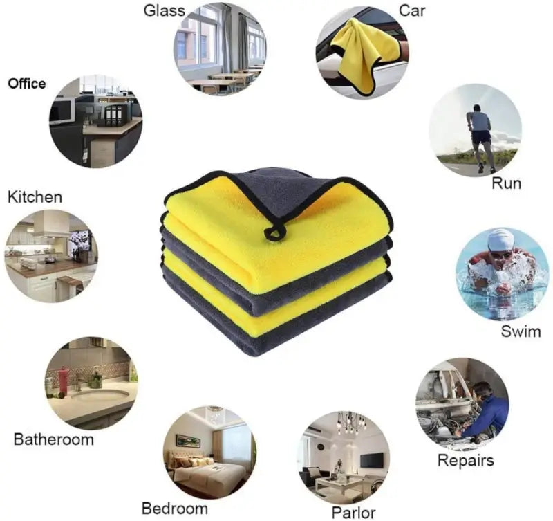 40x40 cm Microfiber Towel Cleaning Cloth for Car, Home, Kitchen and Multipurpose Cleaning, 1 Pc