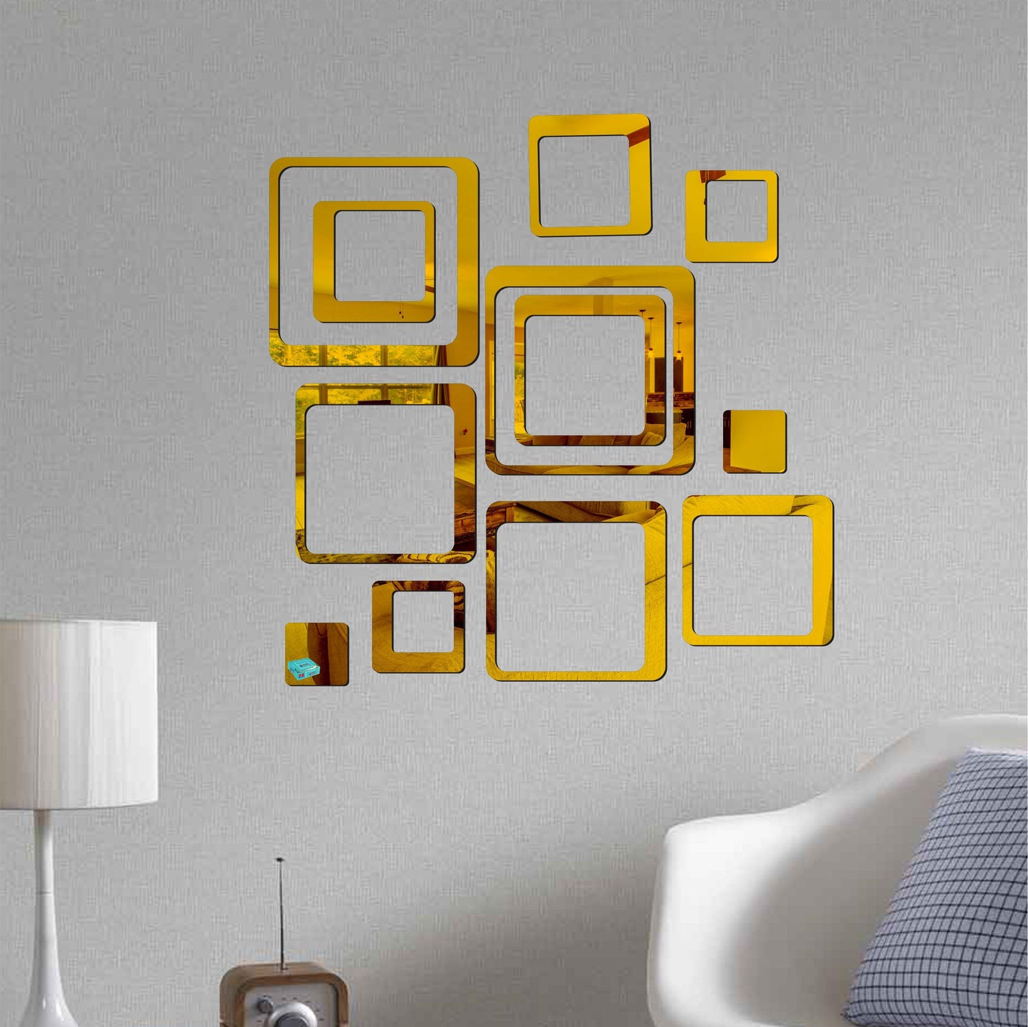 3D Acrylic Mirror Wall Sticker Decoration - Premium  from Mystical9 - Just Rs 600 /- Shop now at Mystical9.com