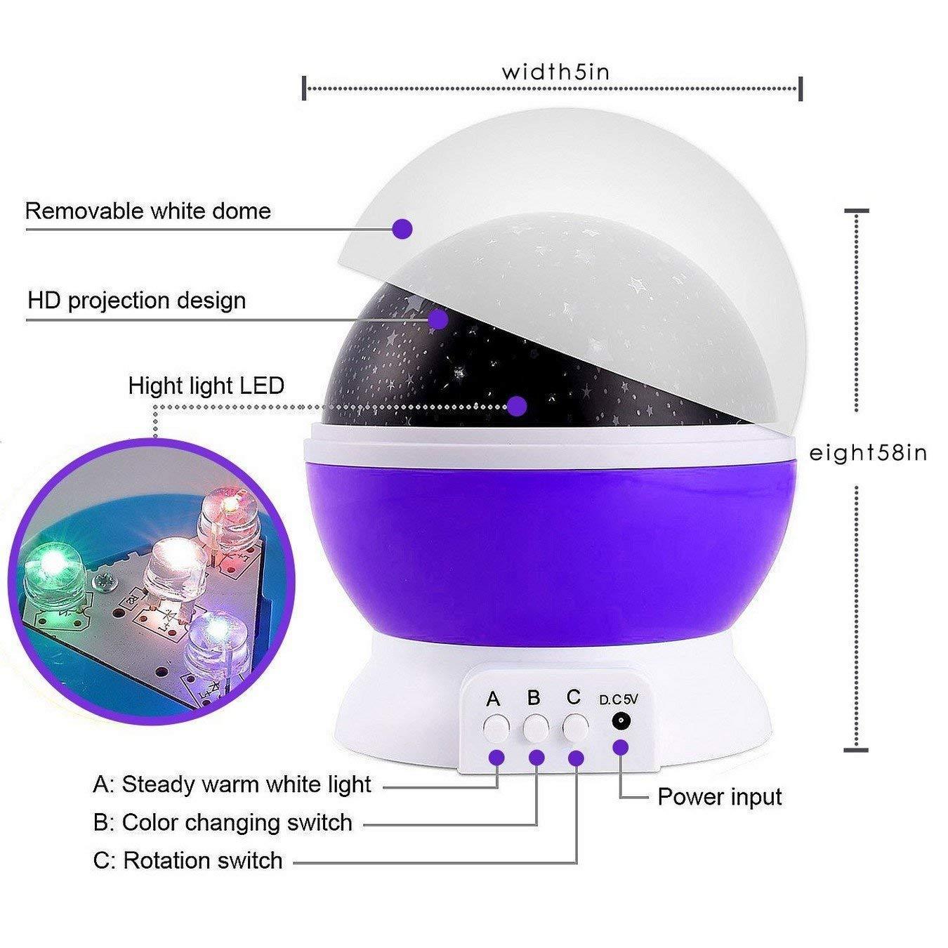 Star Master Dream Color Changing Rotating Projection Lamp - Premium  from Mystical9 - Just Rs 499 /- Shop now at Mystical9.com