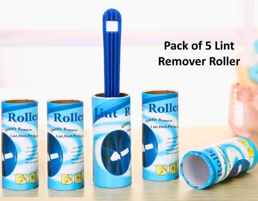 Sticky Lint Remover Roller for Cleaning (Pack of 5)