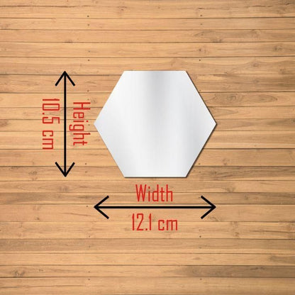 WallDaddy Mirror Stickers For Wall Pack Of 40 Flexible Mirror Size (10x12)Cm Each Hexagon - Premium  from Mystical9 - Just Rs 799 /- Shop now at Mystical9.com