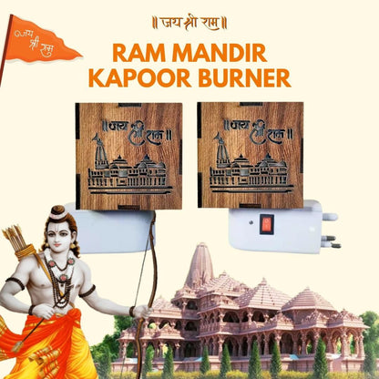 Ayodhya Ram Mandir Electric Kapoor Burner - Premium  from Mystical9 - Just Rs 699 /- Shop now at Mystical9.com