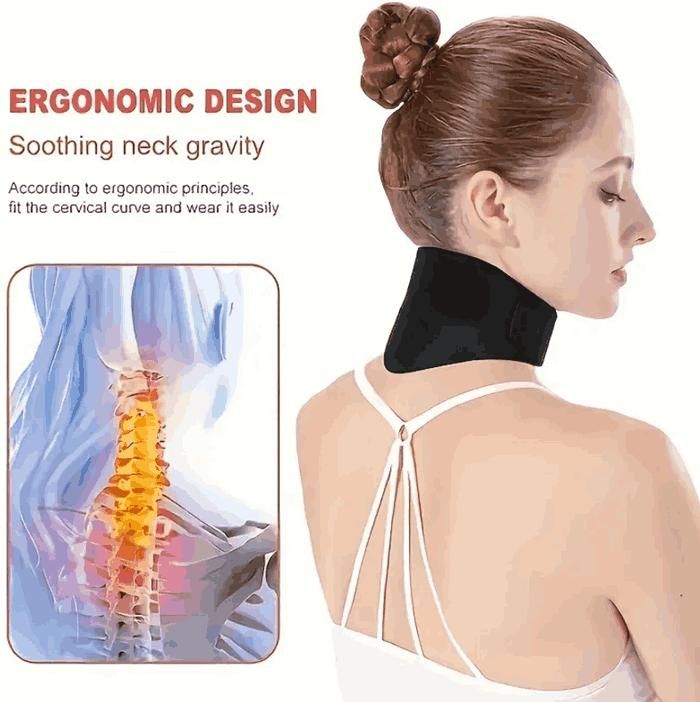 Tourmaline Neck Brace Neck Massager Magnetic Neck Support - Premium  from Mystical9 - Just Rs 599 /- Shop now at Mystical9.com