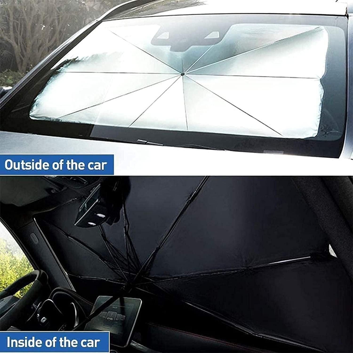 Car Windshield Sun Shade Umbrella� - Premium  from Mystical9 - Just Rs 849 /- Shop now at Mystical9.com