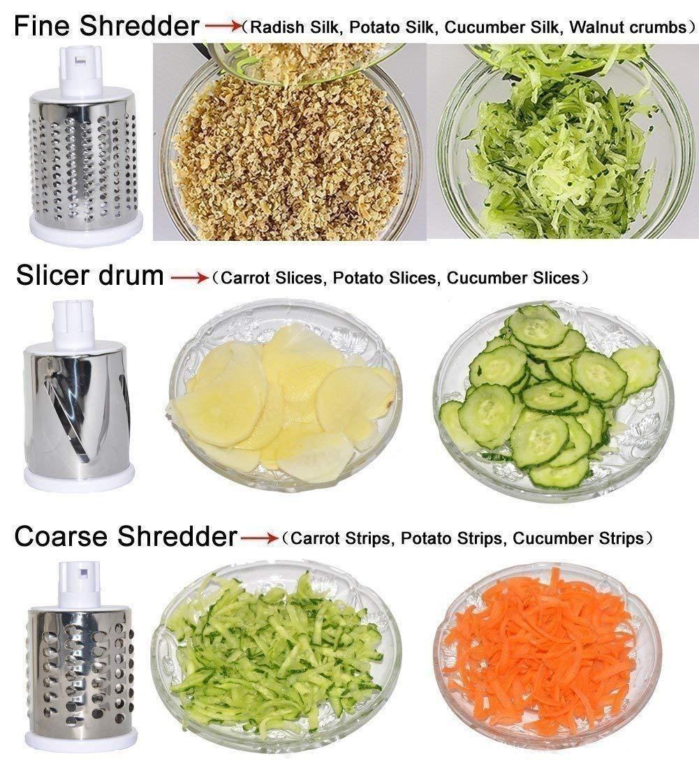 4 in 1 Rotary Drum Vegetable Grater & Slicer - Premium  from Mystical9 - Just Rs 749 /- Shop now at Mystical9.com