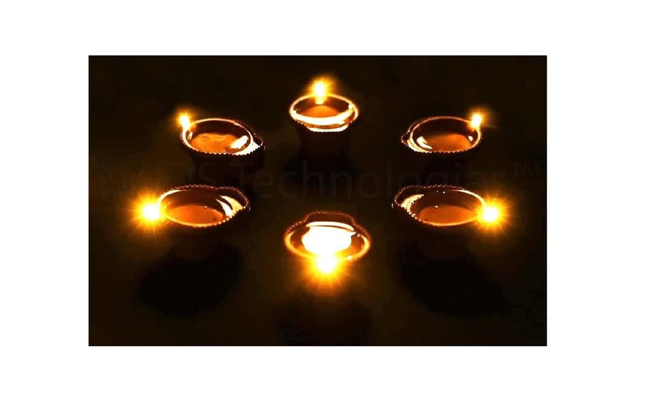 LED Light Water Sensor Diyas Plastic with, Ambient Lights, (Pack of 6/12/18/24) - Premium  from Mystical9 - Just Rs 280 /- Shop now at Mystical9.com