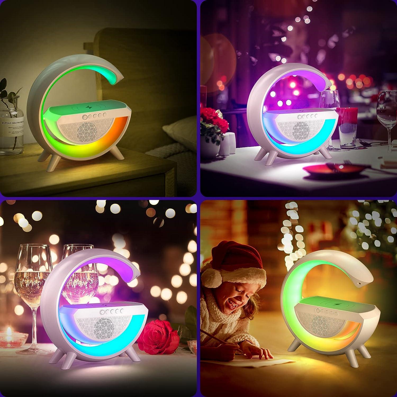 Wireless Charging Atmosphere Lamp with Bluetooth Speaker - Premium  from Mystical9 - Just Rs 2100 /- Shop now at Mystical9.com