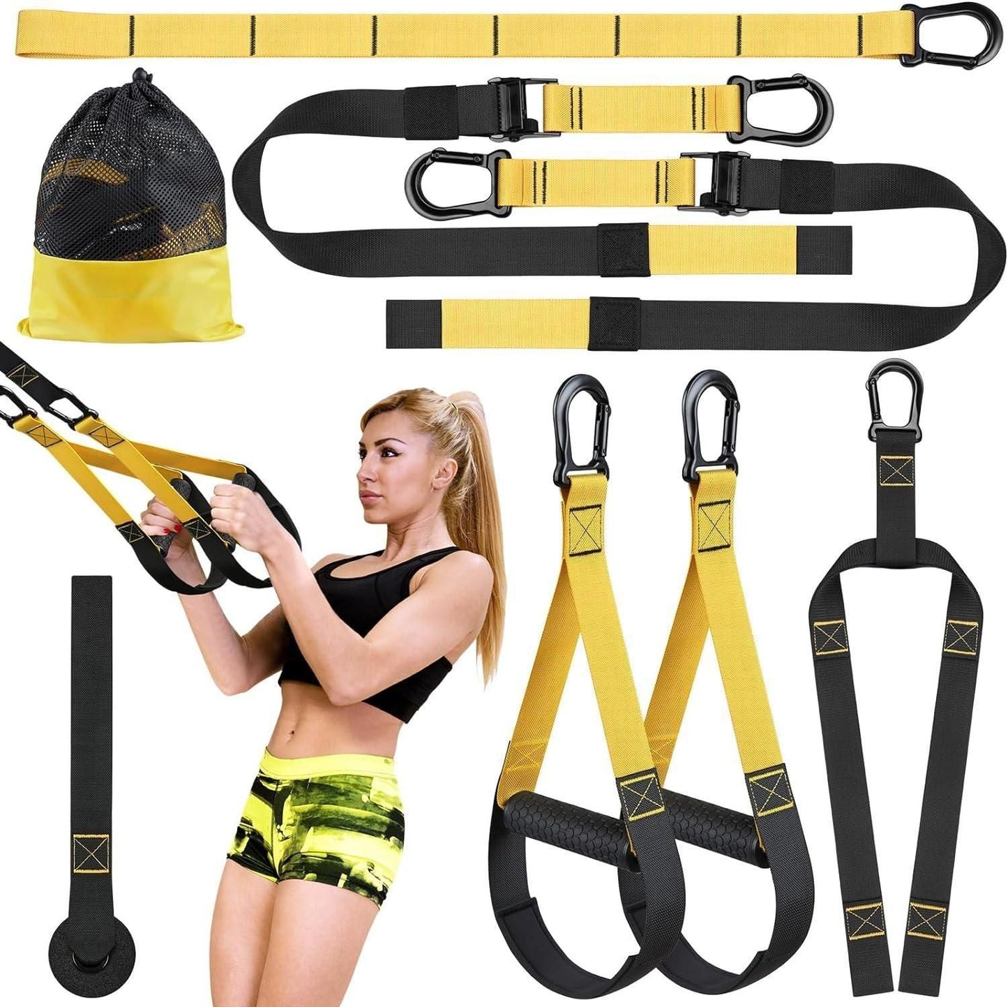 Home Resistance Training Kit, Resistance Trainer Exercise Straps with Handles - Premium  from Mystical9 - Just Rs 1099 /- Shop now at Mystical9.com