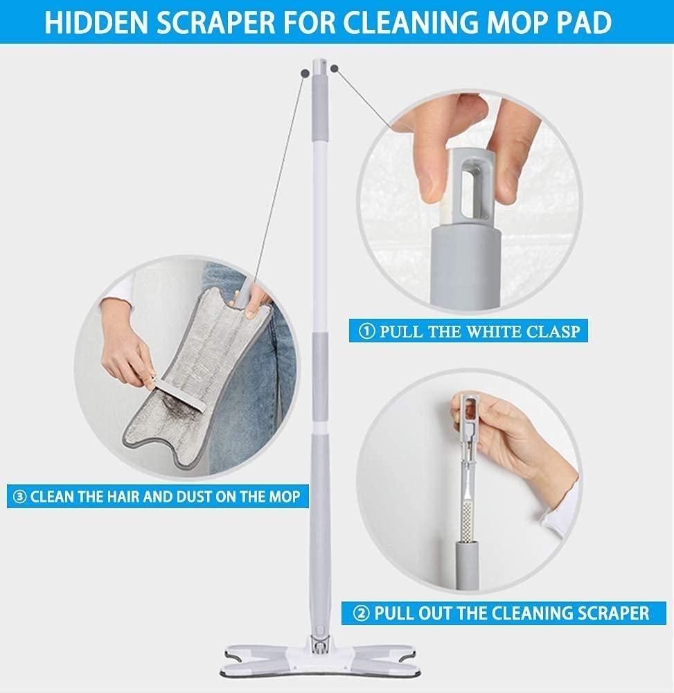 Cleaning Mop-Flat Floor Mop, Reusable Pad, 360 Degree Dry Wet Mop Home Kitchen - Premium  from Mystical9 - Just Rs 999 /- Shop now at Mystical9.com