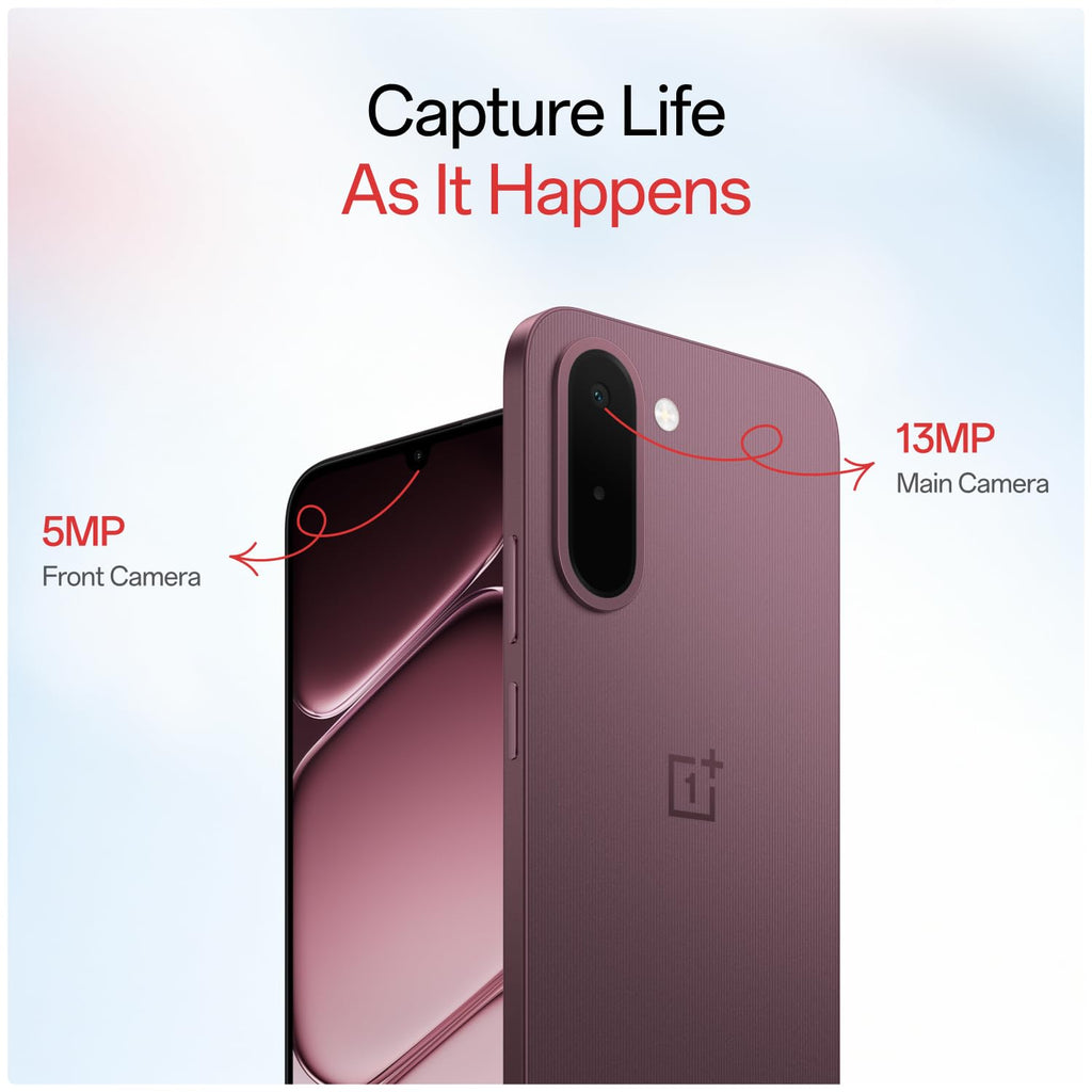 OnePlus N6x | 4GB+128GB | Burgundy Red | 7000mAh Battery | Power for Days | 48-Months Smoothness | Smooth 120Hz Display | Largest 5300mm2 Cooling System | Military-Grade Durability