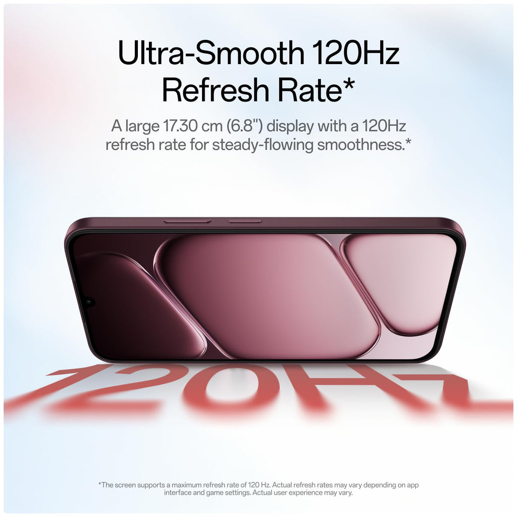 OnePlus N6x | 4GB+128GB | Burgundy Red | 7000mAh Battery | Power for Days | 48-Months Smoothness | Smooth 120Hz Display | Largest 5300mm2 Cooling System | Military-Grade Durability
