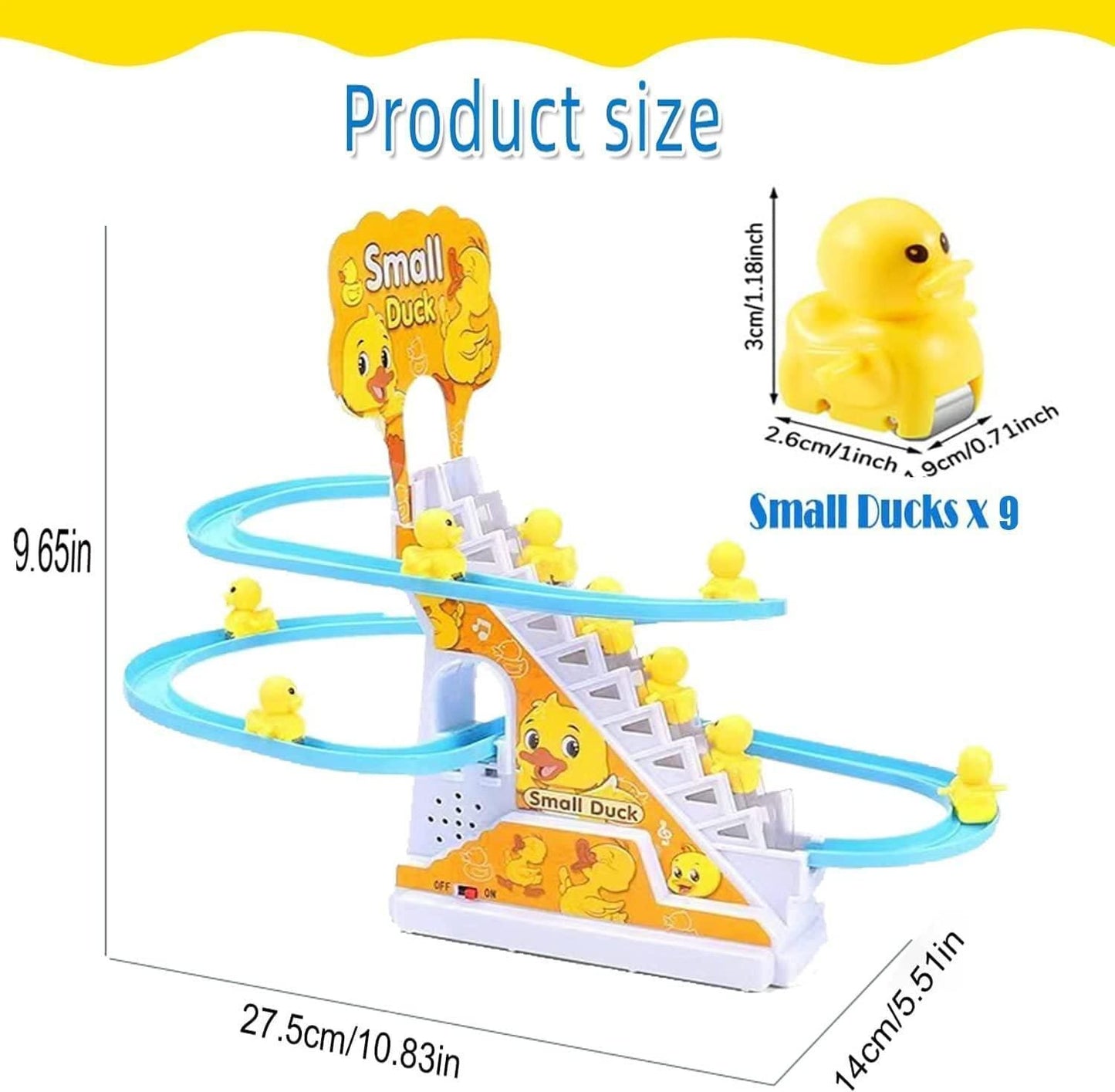 Duck Slide Toy Set, Funny Automatic Stair - Premium  from Mystical9 - Just Rs 1100 /- Shop now at Mystical9.com