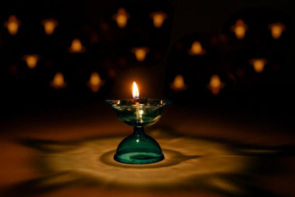 3D Reusable Reflective Shadow Colorful Diya (Pack of 5) - Premium  from Mystical9 - Just Rs 475 /- Shop now at Mystical9.com