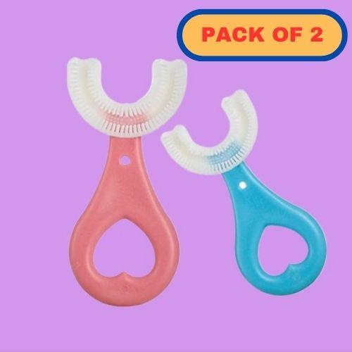 Manual Toothbrush U Shaped Soft Silicone Brush - Premium  from Mystical9 - Just Rs 499 /- Shop now at Mystical9.com