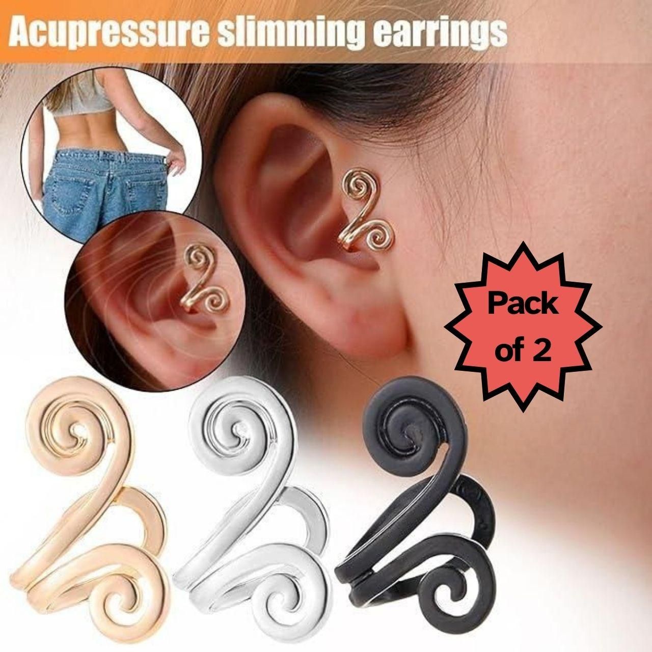 Acupressure Slimming  for Weight Loss Earrings (Pair of 2) - Premium  from Mystical9 - Just Rs 570 /- Shop now at Mystical9.com