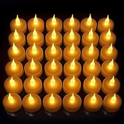 Battery Operated LED Candle Diya Decorative Lights Pack of 12 - Premium  from Mystical9 - Just Rs 785 /- Shop now at Mystical9.com