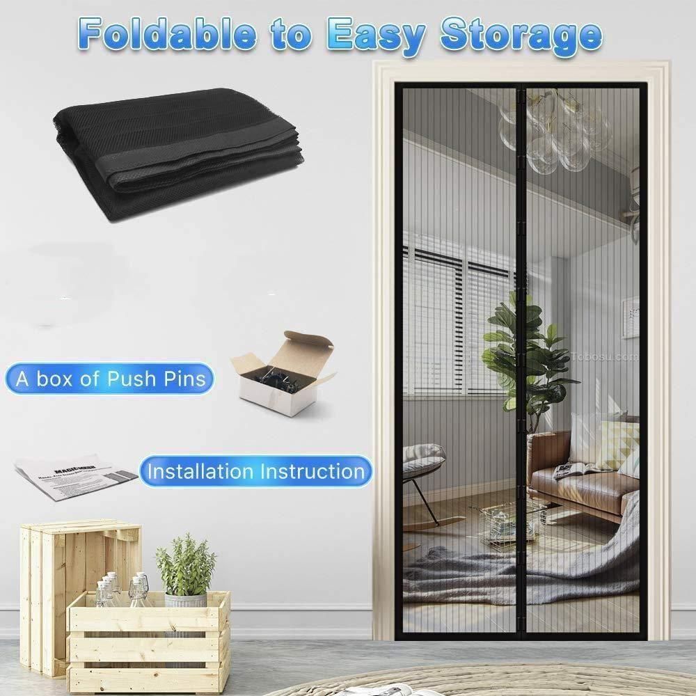 Door Curtain-Mesh Screen Net Home Magnetic Foldable Anti Mosquito Door Curtains (Pack of 2) - Premium  from Mystical9 - Just Rs 900 /- Shop now at Mystical9.com