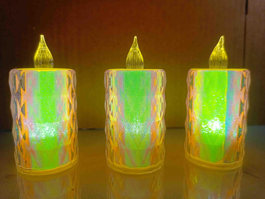 3 Pc Flameless and Smokeless LED Tea Light Candle - Premium  from Mystical9 - Just Rs 890 /- Shop now at Mystical9.com