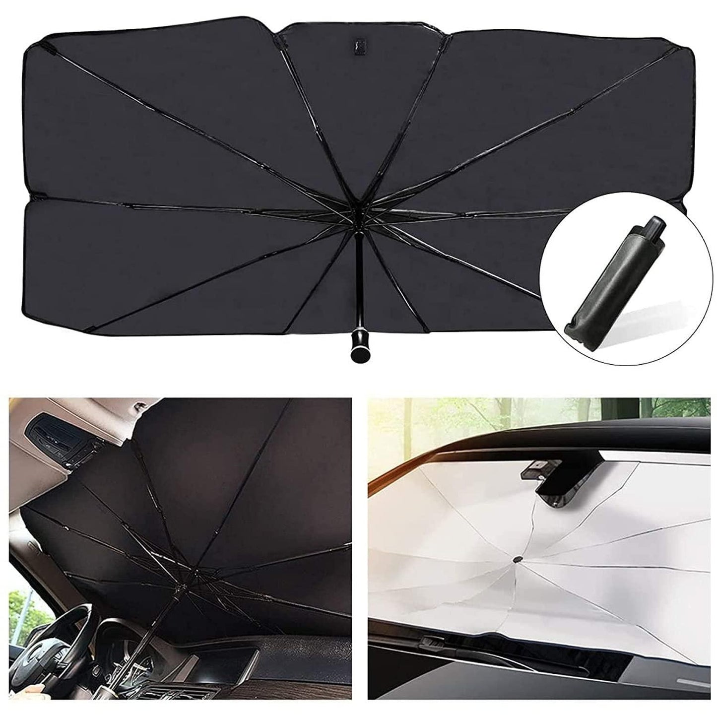 Car Windshield Sun Shade Umbrella� - Premium  from Mystical9 - Just Rs 849 /- Shop now at Mystical9.com