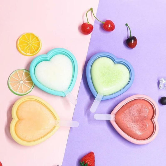 Silicone Heart Shape Lollipop Candy Mould with Sticks (Pack of 4) - Premium  from Mystical9 - Just Rs 620 /- Shop now at Mystical9.com