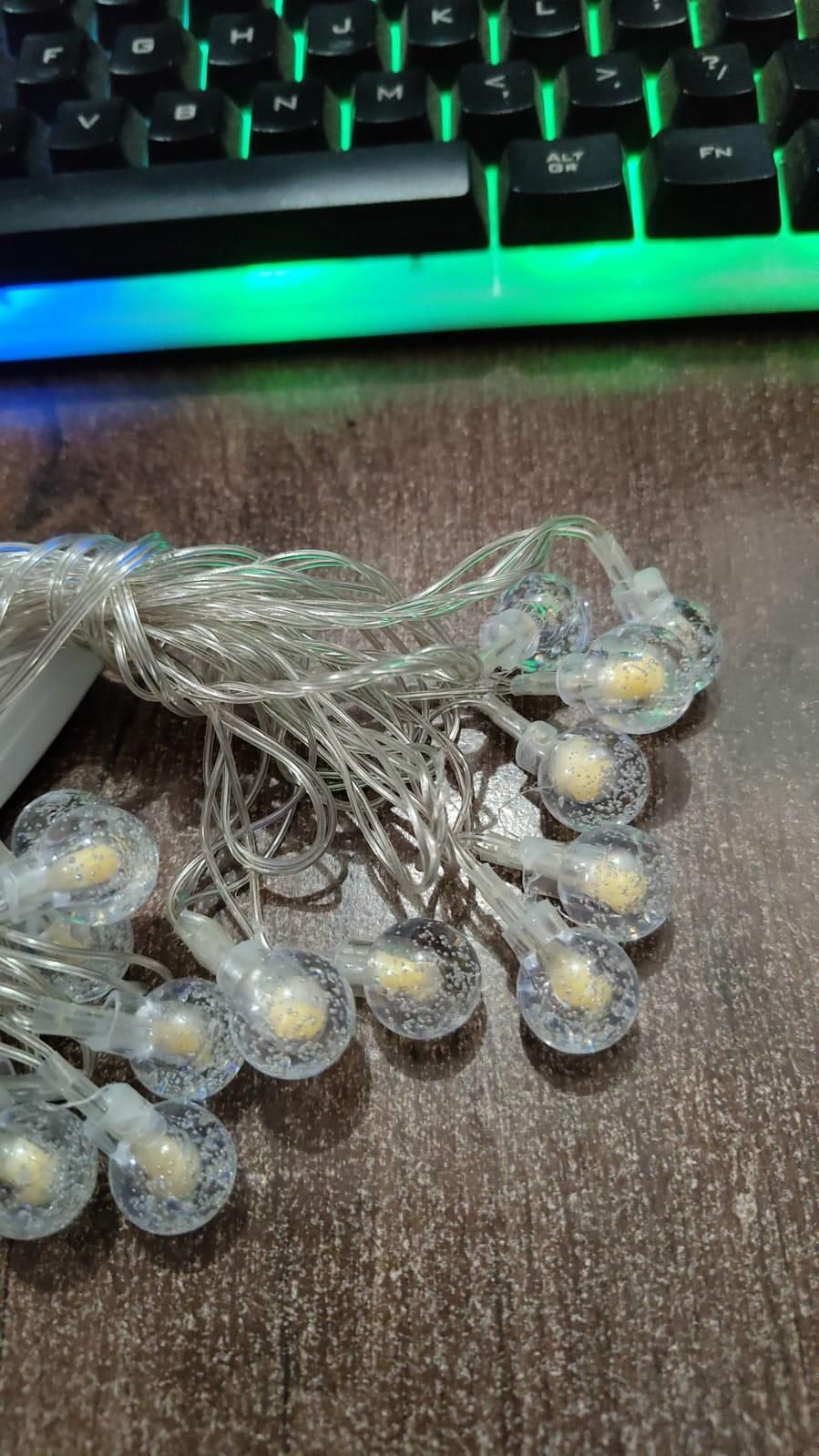 New 16 LED Crystal Balls String Light - Premium  from Mystical9 - Just Rs 549 /- Shop now at Mystical9.com