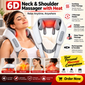 Smart 6D Neck Massager – Heat Therapy, Deep Kneading & Adjustable Intensity