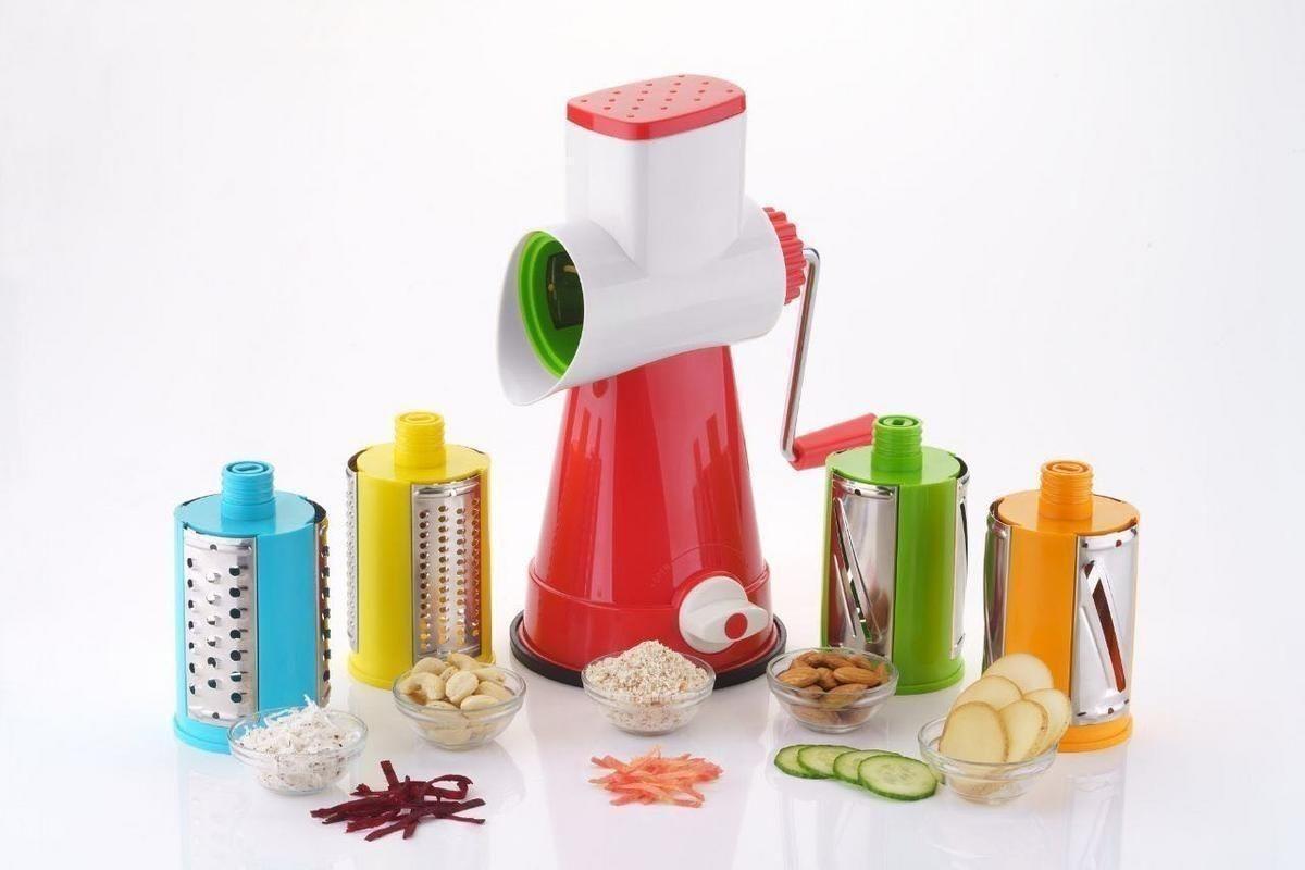 4 in 1 Rotary Drum Vegetable Grater & Slicer - Premium  from Mystical9 - Just Rs 749 /- Shop now at Mystical9.com