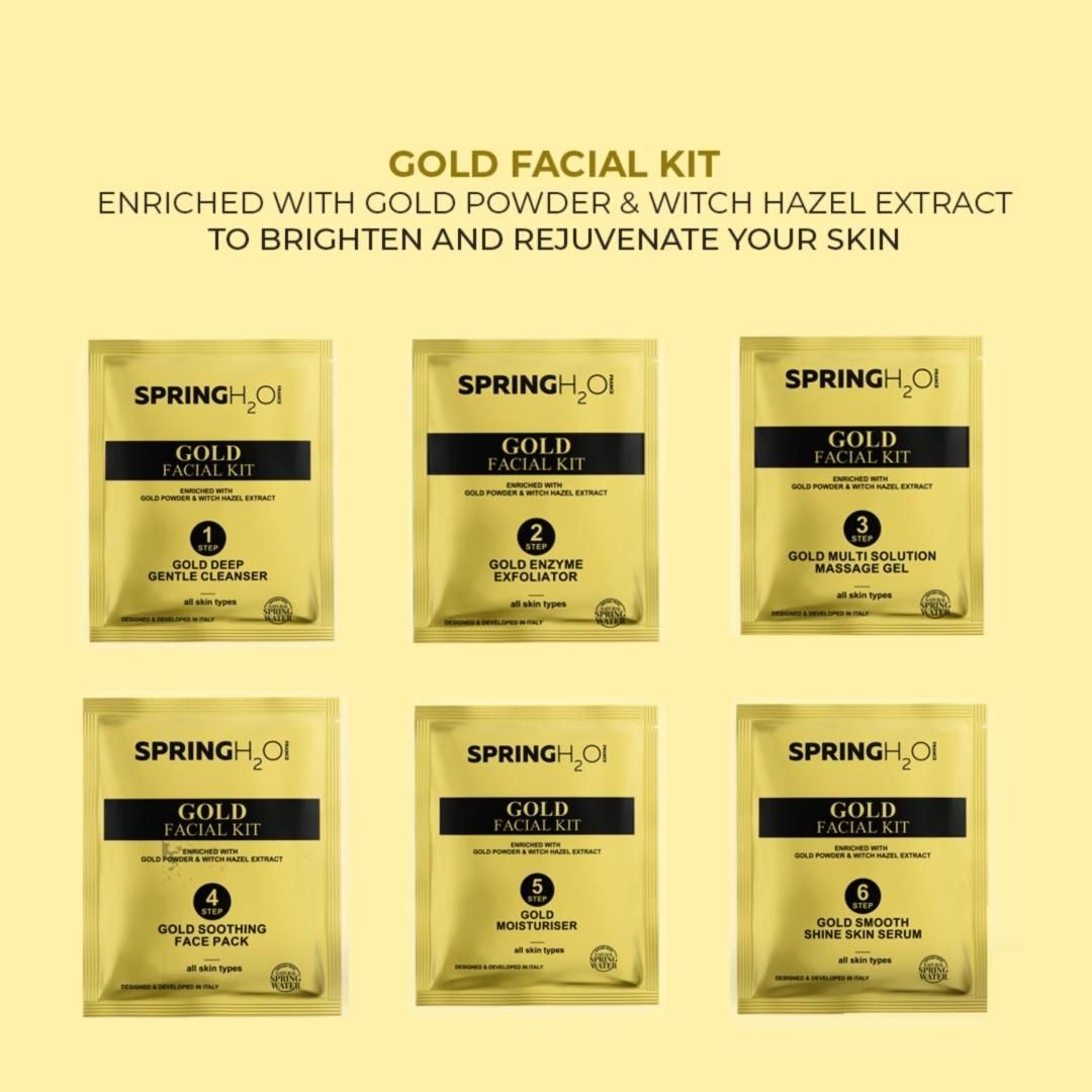 Spring H2O Gold Facial Kit - Premium  from Mystical9 - Just Rs 480 /- Shop now at Mystical9.com