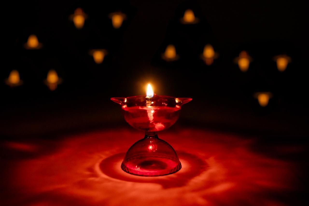 3D Reusable Reflective Shadow Colorful Diya (Pack of 5) - Premium  from Mystical9 - Just Rs 475 /- Shop now at Mystical9.com