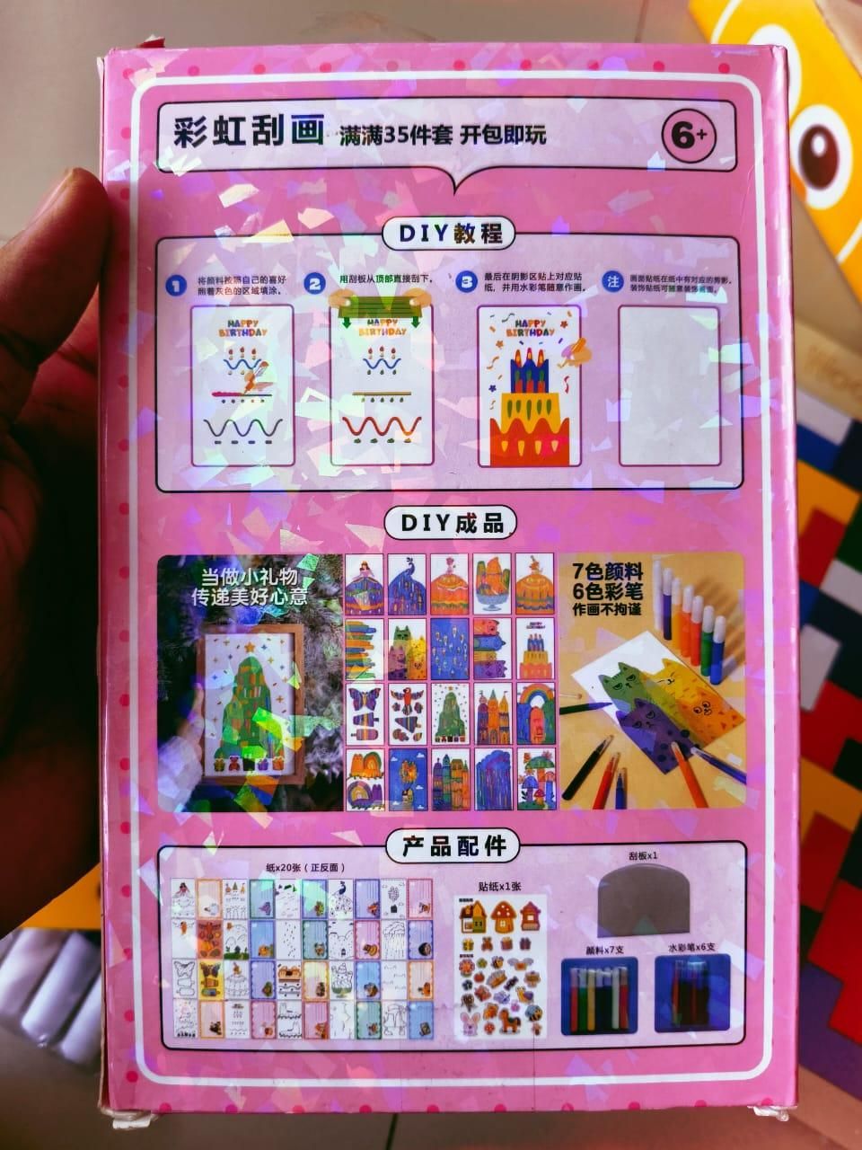 DIY Rainbow Scratch  Dot Art Painting Kits Set for Kids