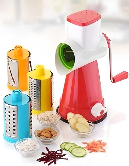 4 in 1 Rotary Drum Vegetable Grater & Slicer - Premium  from Mystical9 - Just Rs 749 /- Shop now at Mystical9.com