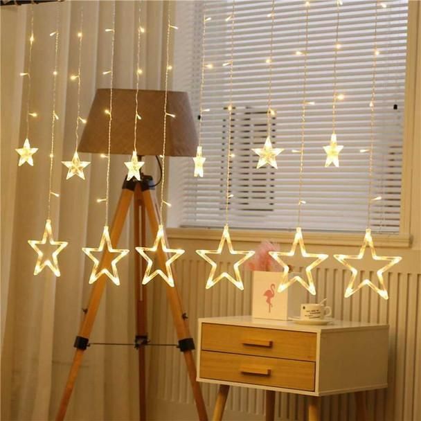 6Star+6Curtain light (LED light for home decoration ,party decoration) - Premium  from Mystical9 - Just Rs 570 /- Shop now at Mystical9.com