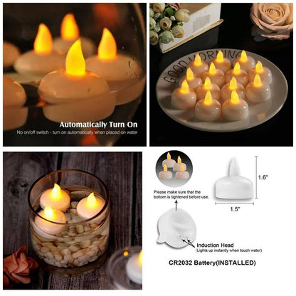 Battery Operated LED Candle Diya Decorative Lights Pack of 12 - Premium  from Mystical9 - Just Rs 785 /- Shop now at Mystical9.com