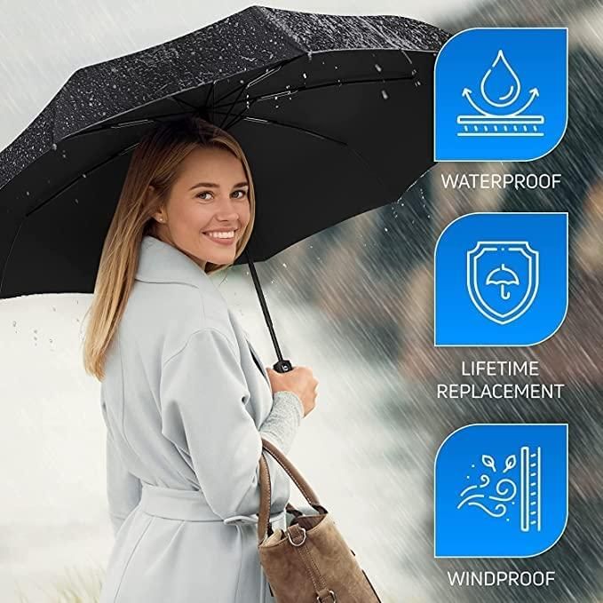 Compact Automatic Open Close Lightweight Umbrella - Premium  from Mystical9 - Just Rs 550 /- Shop now at Mystical9.com