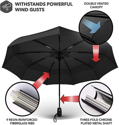 Compact Automatic Open Close Lightweight Umbrella - Premium  from Mystical9 - Just Rs 550 /- Shop now at Mystical9.com