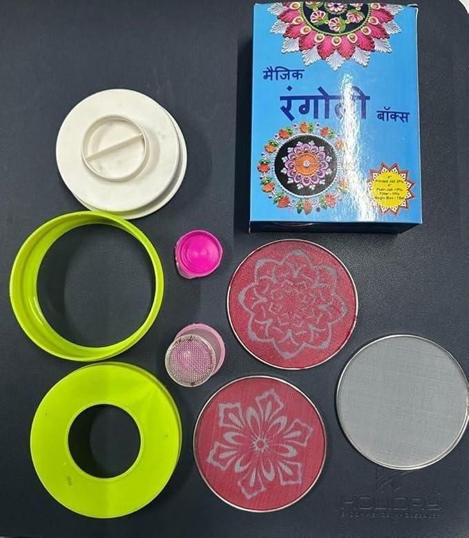 Rangoli Making Kit Includes Magic Tool (4 inch) Random Design - Premium  from Mystical9 - Just Rs 399 /- Shop now at Mystical9.com